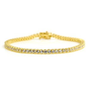 Gold Vermeil Solitaire CZ Tennis Bracelet