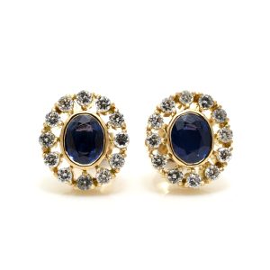 Beautiful Sapphire & Diamond Earrings