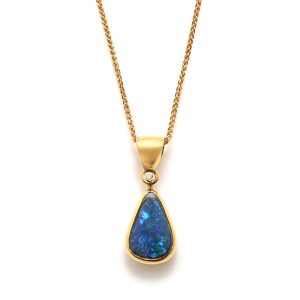Beautiful Diamond & Opal Necklace