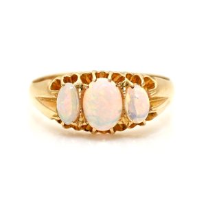 Beautiful Three Stone Opal Ring