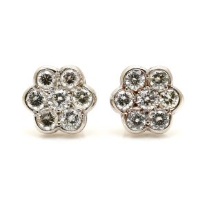 Stunning Diamond Cluster Earrings