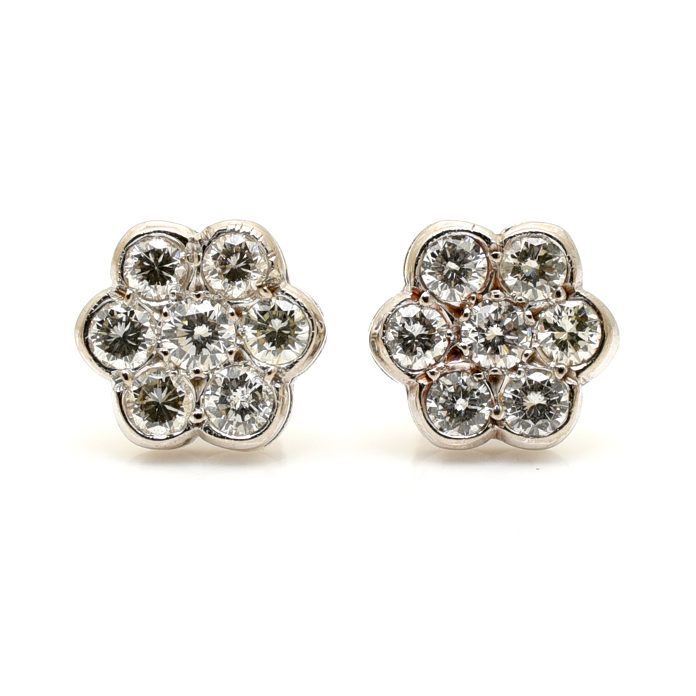 Stunning Diamond Cluster Earrings