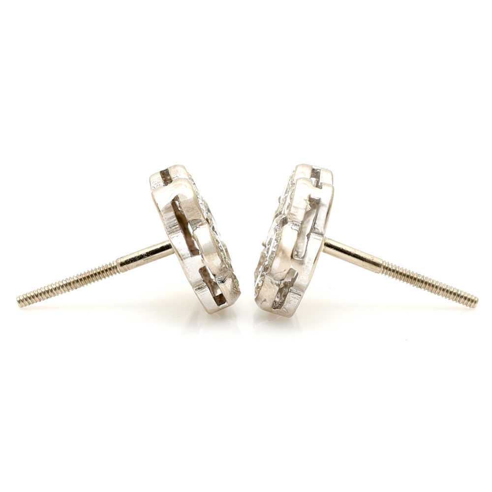 Stunning Diamond Cluster Earrings - Image 2