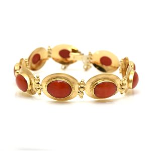 Vintage Gold Coral Bracelet