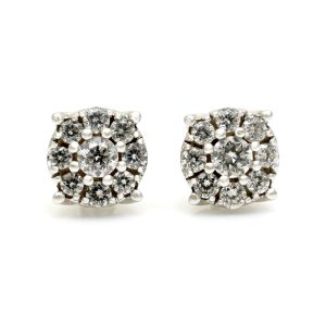 Beautiful Cluster Diamond Earrings