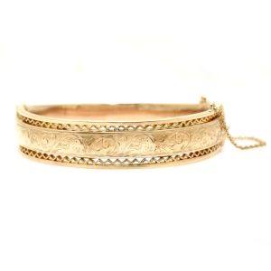 Antique Engraved Gold Bangle
