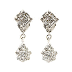 Modern Diamond Drop Earrings
