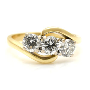Beautiful Vintage Three Stone Diamond Ring